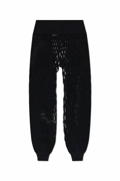 Alaïa CZARNY Ażurowe spodnie