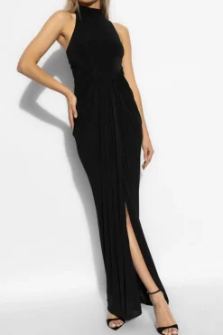 Alaïa CZARNY Drapowana sukienka