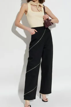 Alaïa CZARNY Jeansy z zamkiem