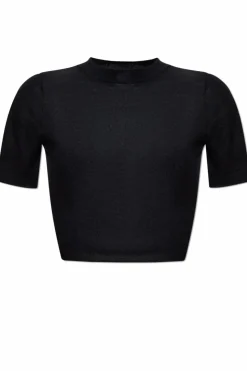 Alaïa CZARNY Kaszmirowy top