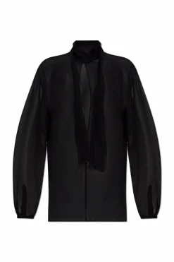 Alaïa CZARNY Koszula z wiązaniem