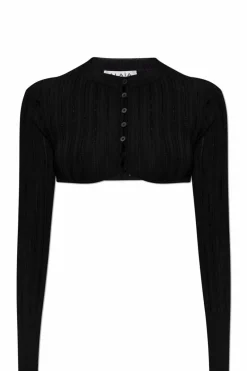 Alaïa CZARNY Krótki kardigan