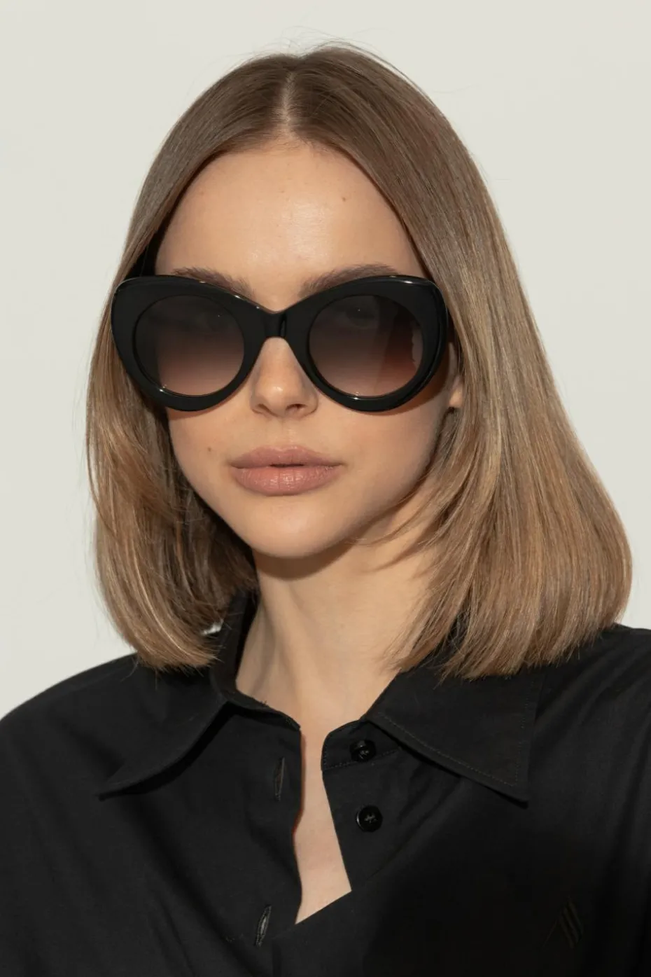 Alaïa CZARNY Okulary przeciwsłoneczne