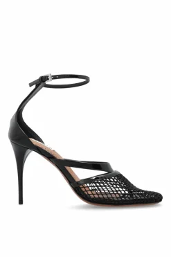 Alaïa CZARNY Sandały na obcasie `Fishnet`