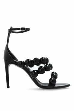 Alaïa CZARNY Sandały na obcasie `3 Straps`