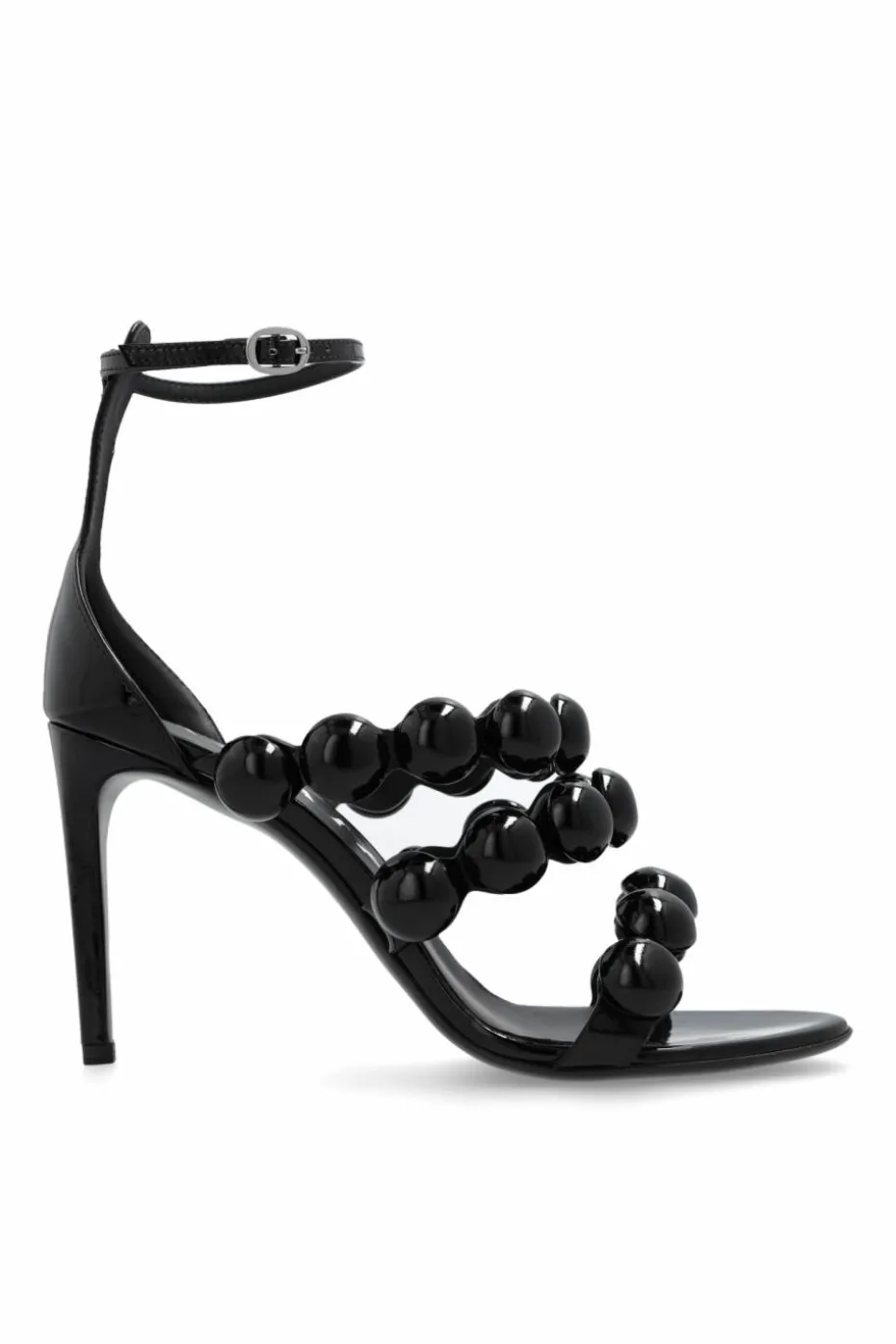 Alaïa CZARNY Sandały na obcasie `3 Straps`