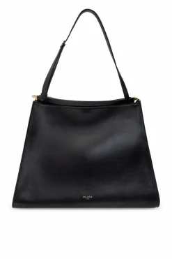 Alaïa CZARNY Skórzana torba Medium Glossy