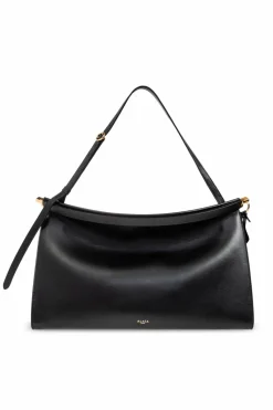 Alaïa CZARNY Skórzana torba `Le Click East West Large`