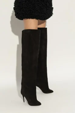 Alaïa CZARNY Skórzane kozaki