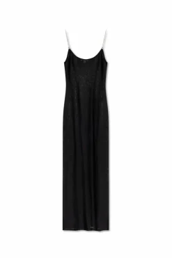 Alaïa CZARNY Transparentna sukienka