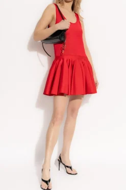 Alaïa CZERWONY Sukienka bez rękawów