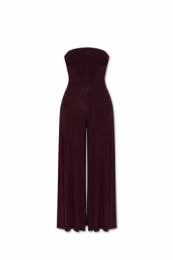 Alaïa FIOLETOWY Kombinezon z szerokimi nogawkami