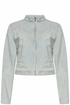 Alaïa jasnoniebieski Jeansowa kurtka