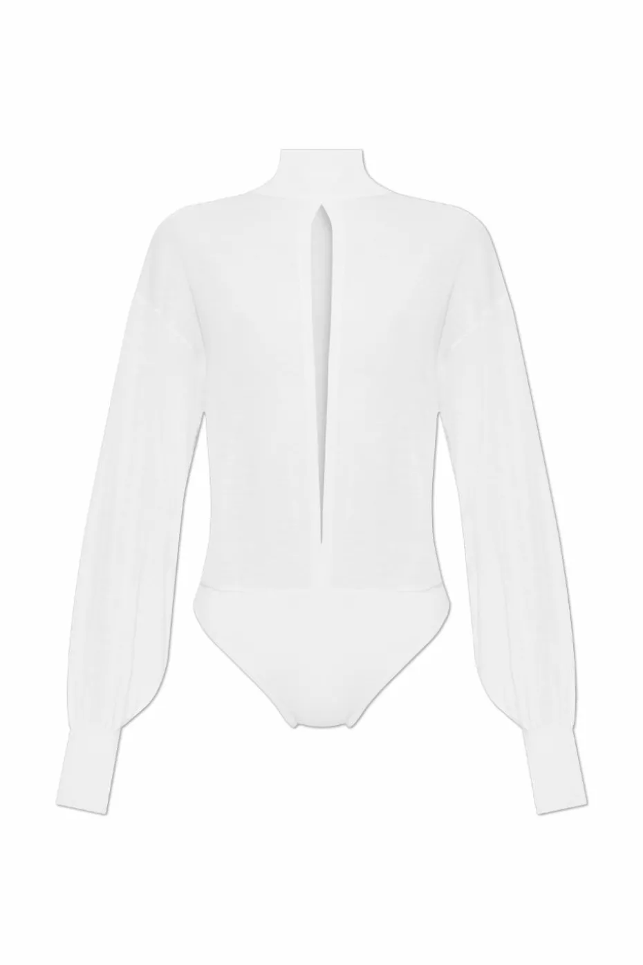 Alaïa kremowy Wełniane body