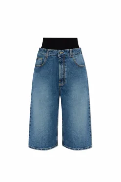 Alaïa NIEBIESKI Jeansowe szorty