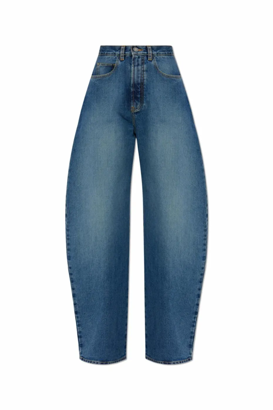 Alaïa NIEBIESKI Jeansy o luźnym kroju