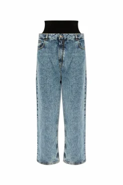 Alaïa NIEBIESKI Jeansy z wysokim stanem
