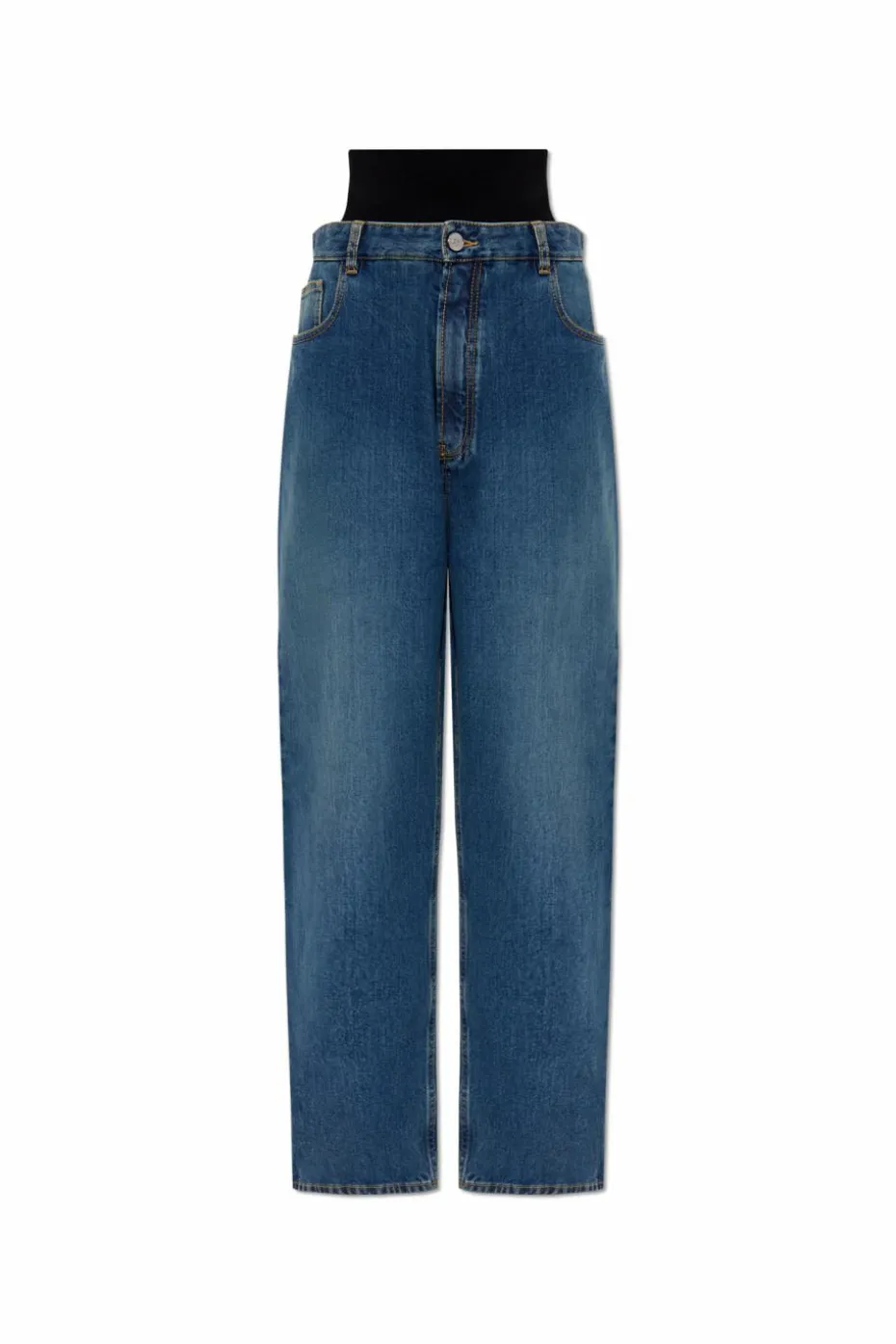 Alaïa NIEBIESKI Jeansy z wysokim stanem
