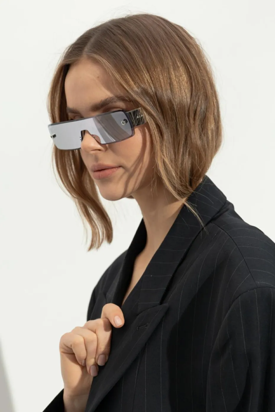 Alaïa SREBRNY Okulary przeciwsłoneczne