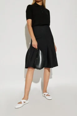 Alaïa SZARY Wełniana spódnica