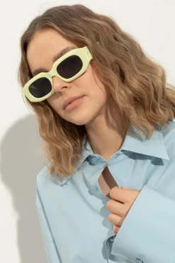 Alaïa ŻÓŁTY Okulary przeciwsłoneczne