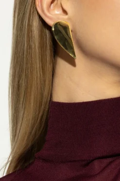 Alaïa ZŁOTY Mosiężne kolczyki