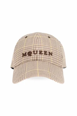 Alexander McQueen beżowy Czapka z daszkiem