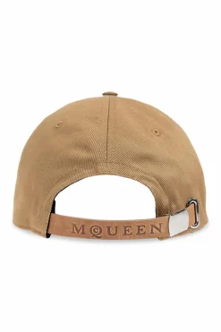 Alexander McQueen beżowy Czapka z daszkiem