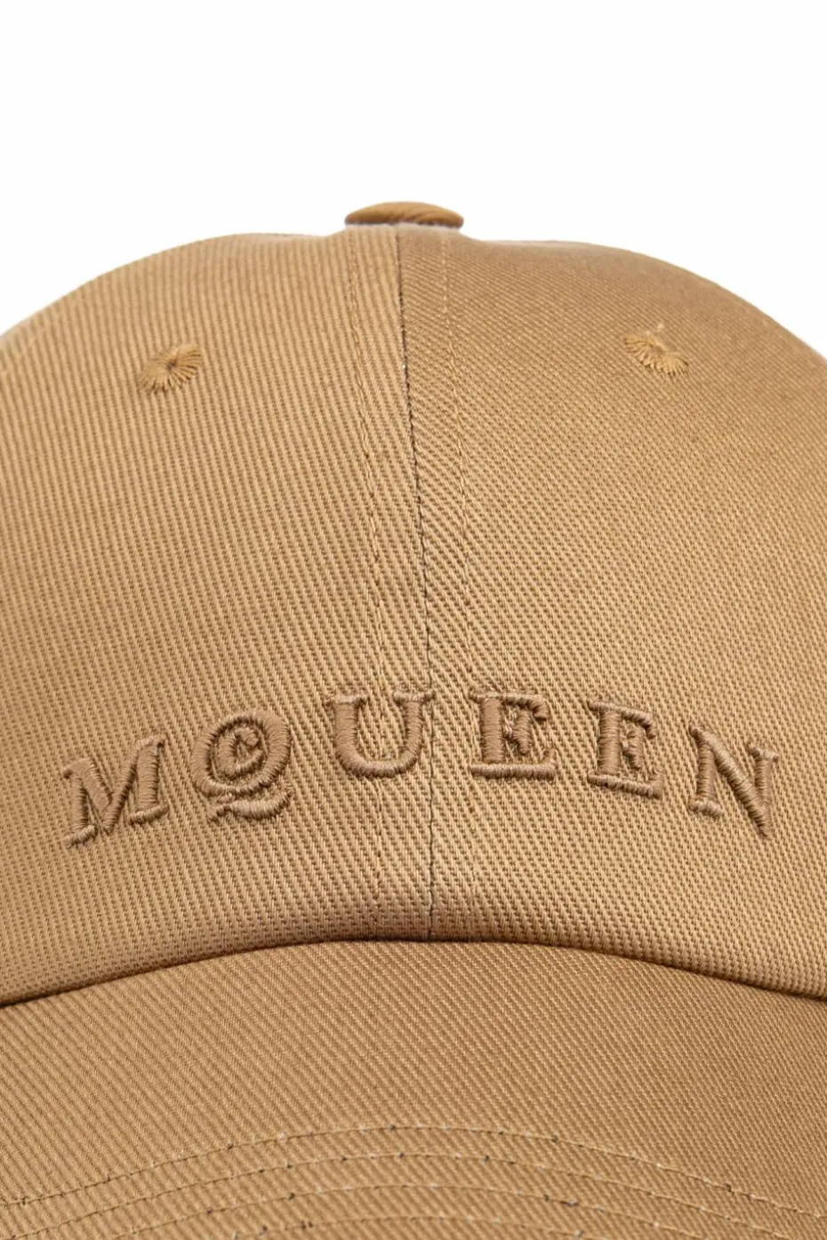 Alexander McQueen beżowy Czapka z daszkiem