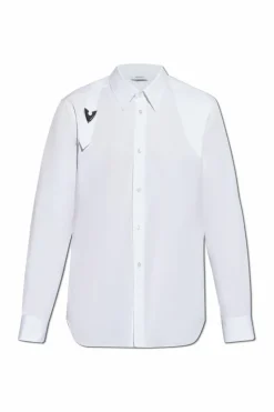 Alexander McQueen BIAŁY Bawełniana koszula