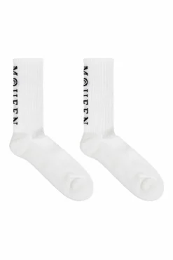 Alexander McQueen BIAŁY Bawełniane skarpety z logo