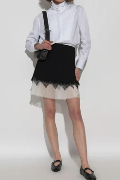 Alexander McQueen BIAŁY Koszula ze stójką