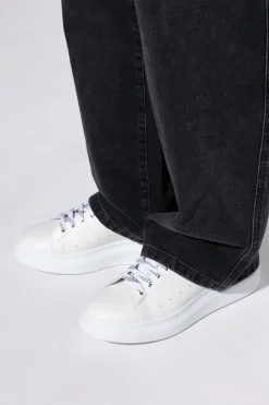 Alexander McQueen BIAŁY Skórzane buty sportowe