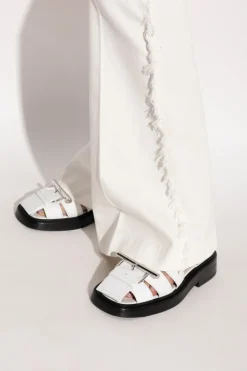 Alexander McQueen BIAŁY Skórzane sandały