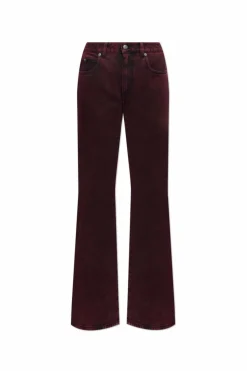 Alexander McQueen BORDO Jeansy z logo