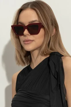 Alexander McQueen BORDO Okulary przeciwsłoneczne