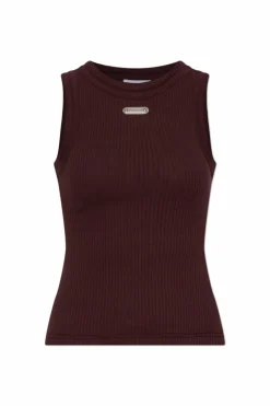 Alexander McQueen BORDO Top z logo