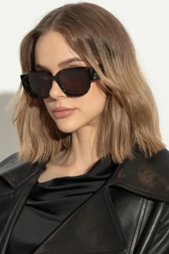Alexander McQueen BRĄZOWY Okulary przeciwsłoneczne