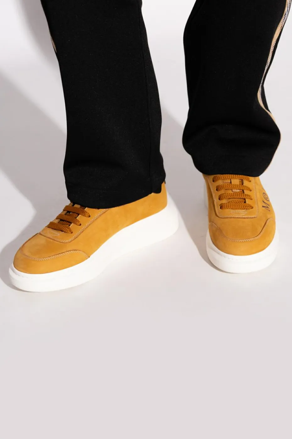 Alexander McQueen BRĄZOWY Buty sportowe z logo