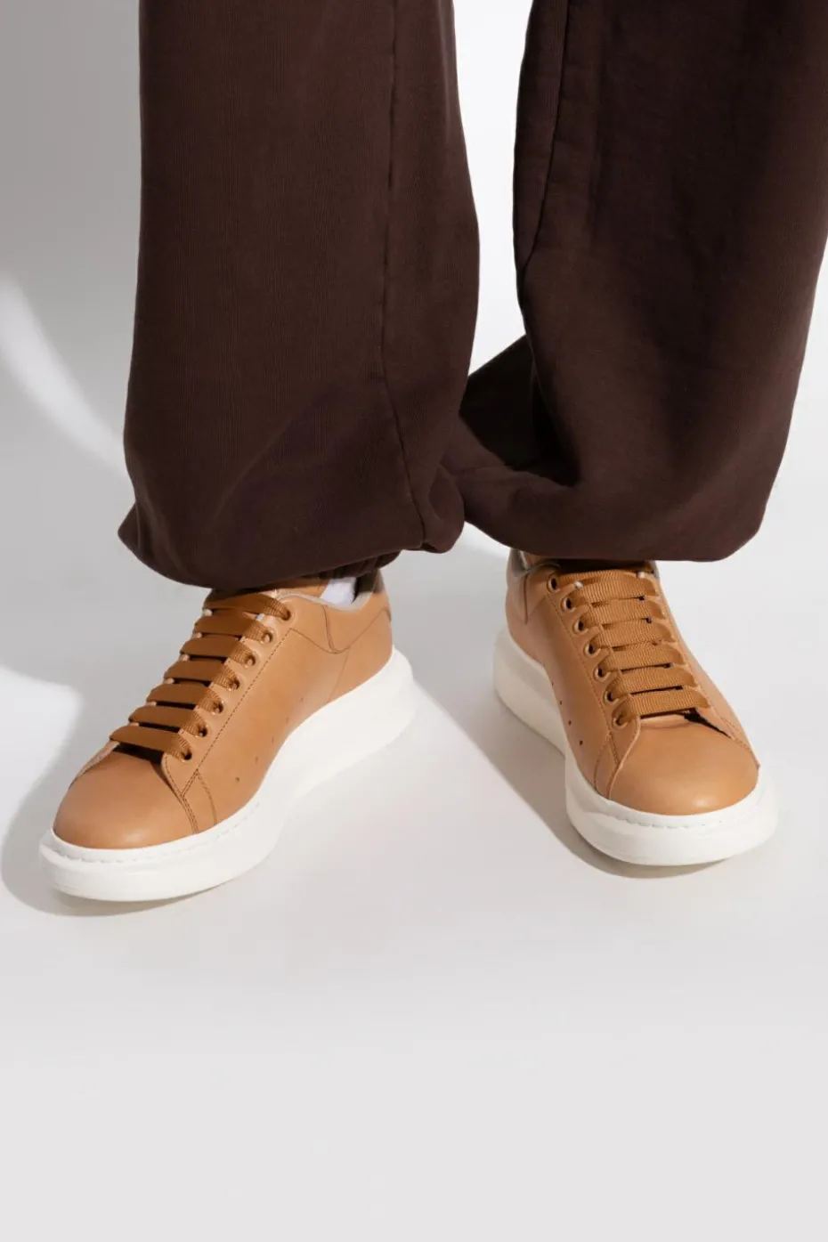 Alexander McQueen BRĄZOWY Buty sportowe `Oversized Retro`