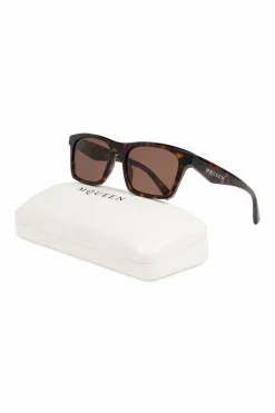 Alexander McQueen BRĄZOWY Okulary przeciwsłoneczne