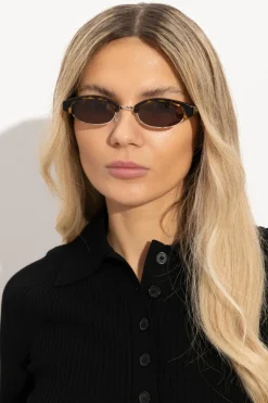 Alexander McQueen BRĄZOWY Okulary przeciwsłoneczne