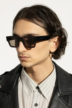 Alexander McQueen BRĄZOWY Okulary przeciwsłoneczne