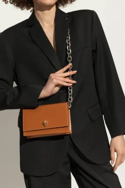 Alexander McQueen BRĄZOWY Torba na ramię `Skull Small`