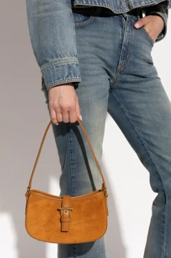 Alexander McQueen BRĄZOWY Torba na ramię `T-Bar Mini`
