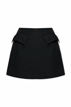 Alexander McQueen CZARNY Wełniana spódnica