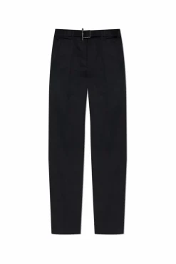Alexander McQueen CZARNY Spodnie z paskiem