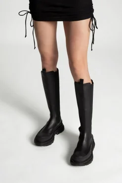 Alexander McQueen CZARNY Kozaki ‘Tread’