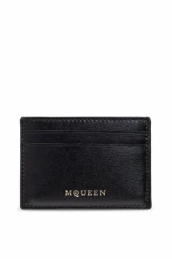 Alexander McQueen CZARNY Skórzane etui na karty