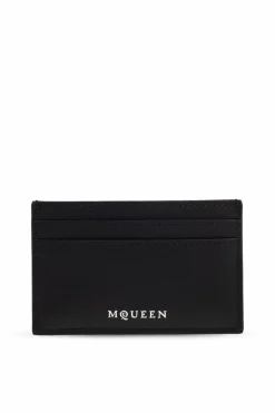 Alexander McQueen CZARNY Skórzane etui na karty